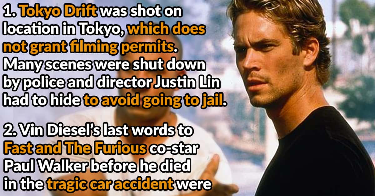 Here are some interesting facts about the “Fast and Furious