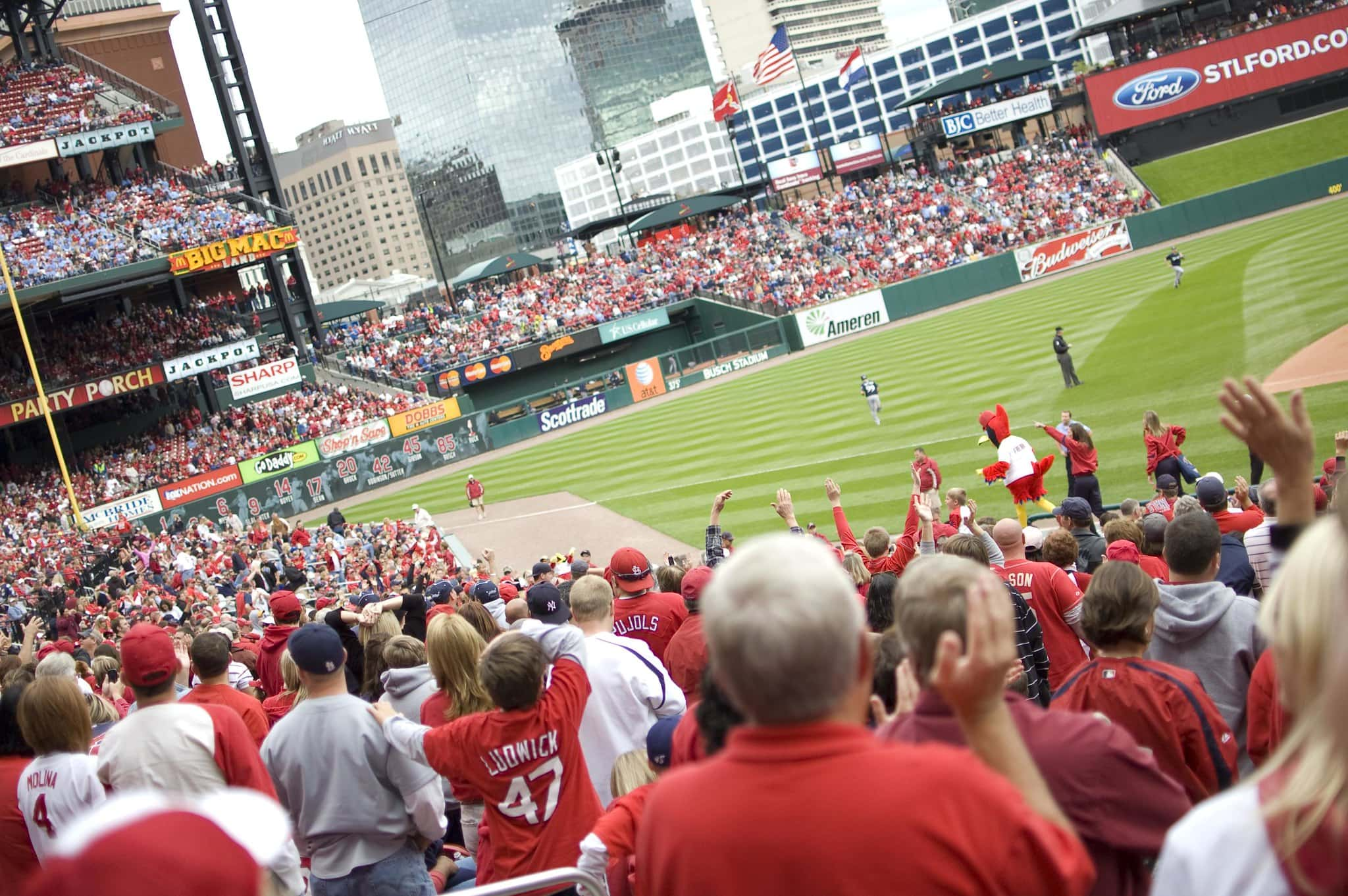 A woman was grazed by a stray bullet attending St. Louis Cardinals game at  Busch Stadium