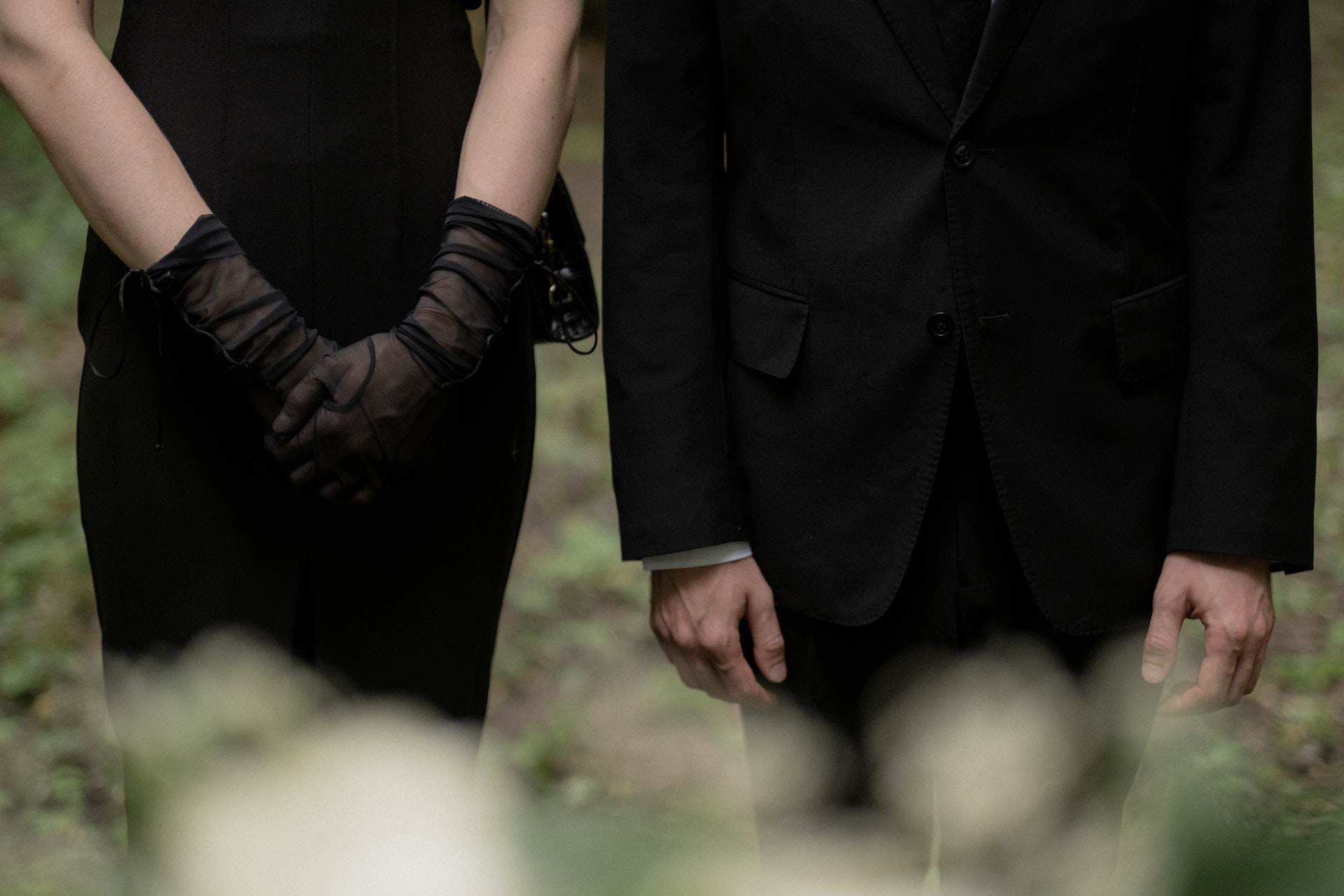 Couple  at a funeral