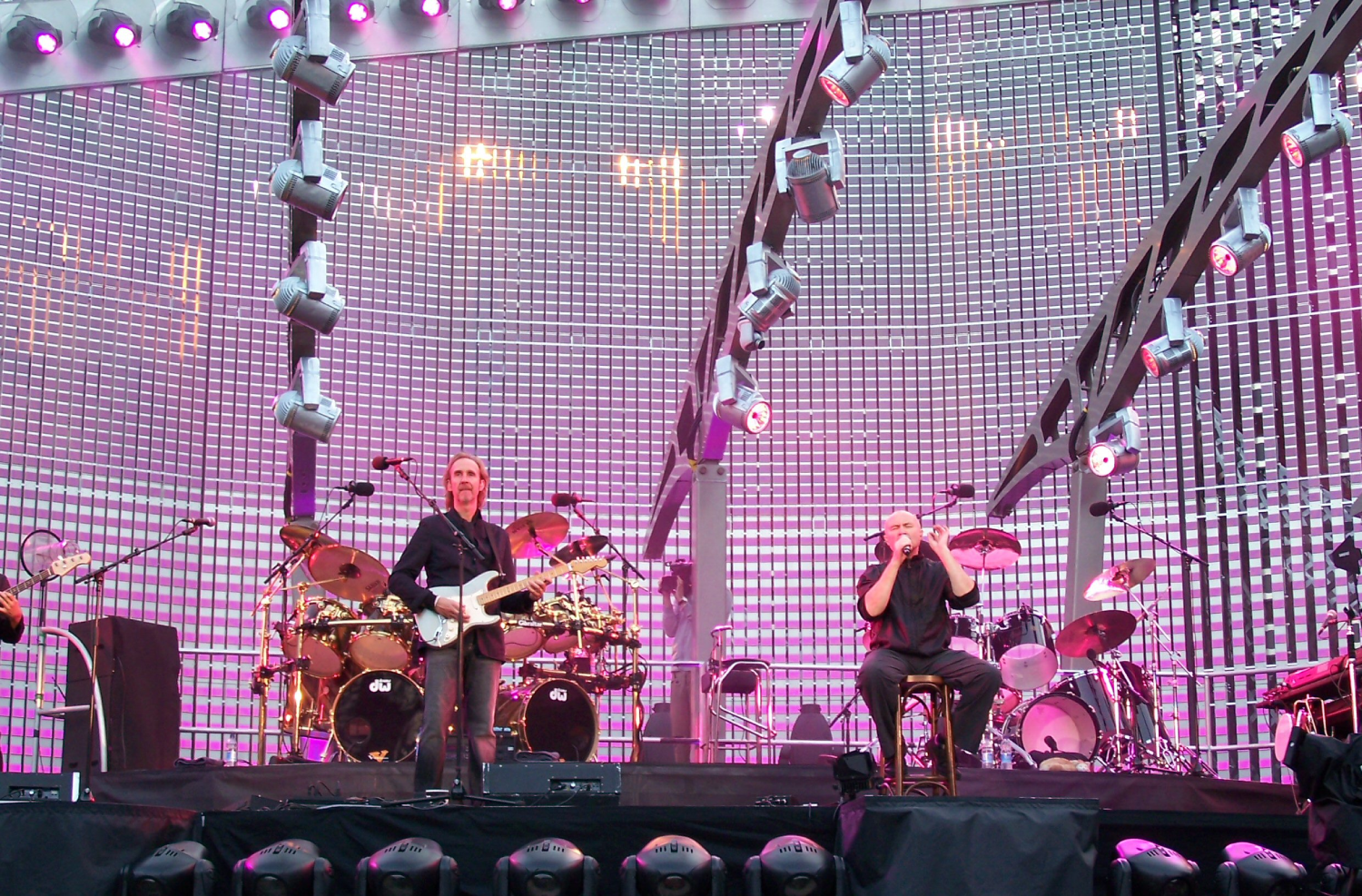 Genesis performing at Old Trafford, Manchester