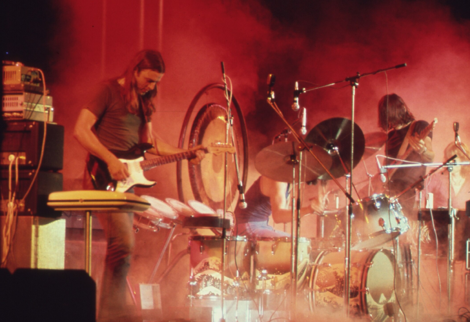 Pink Floyd performing at a concert in 1973