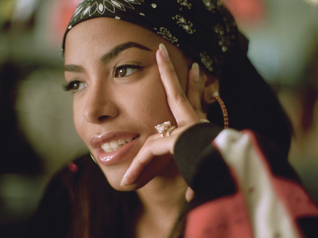 Aaliyah Dana Haughton with a diamond ring