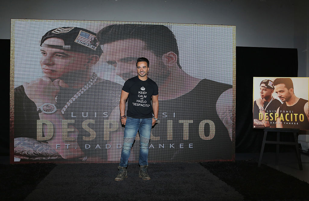 Singer Luis Fonsi attends a press conference to promote his new single 