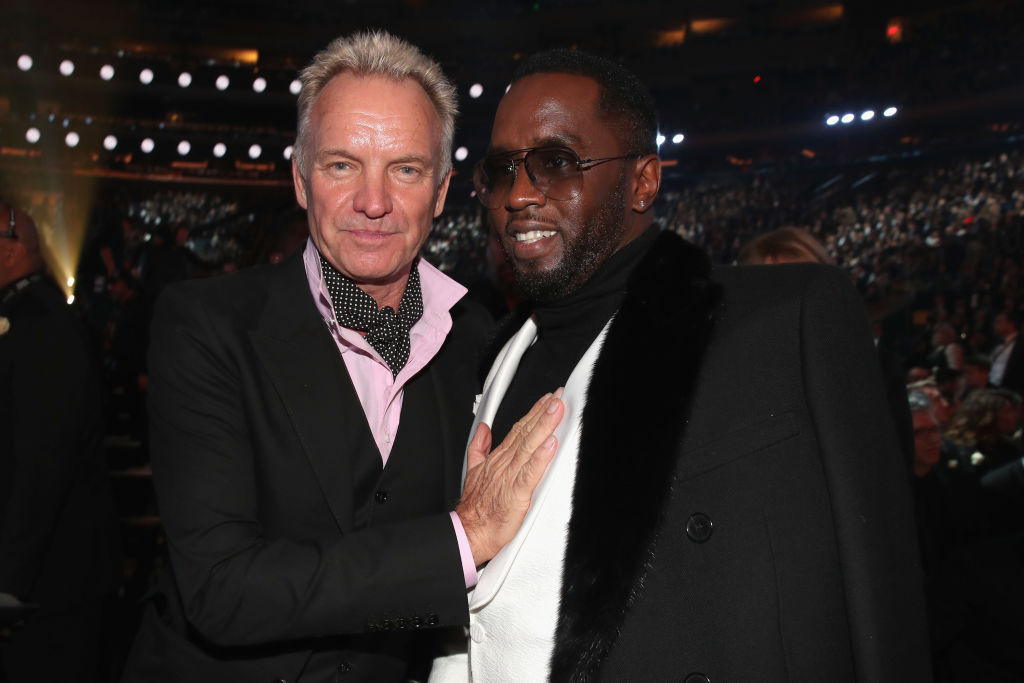 Recording artists Sting and Sean 'Diddy' Combs