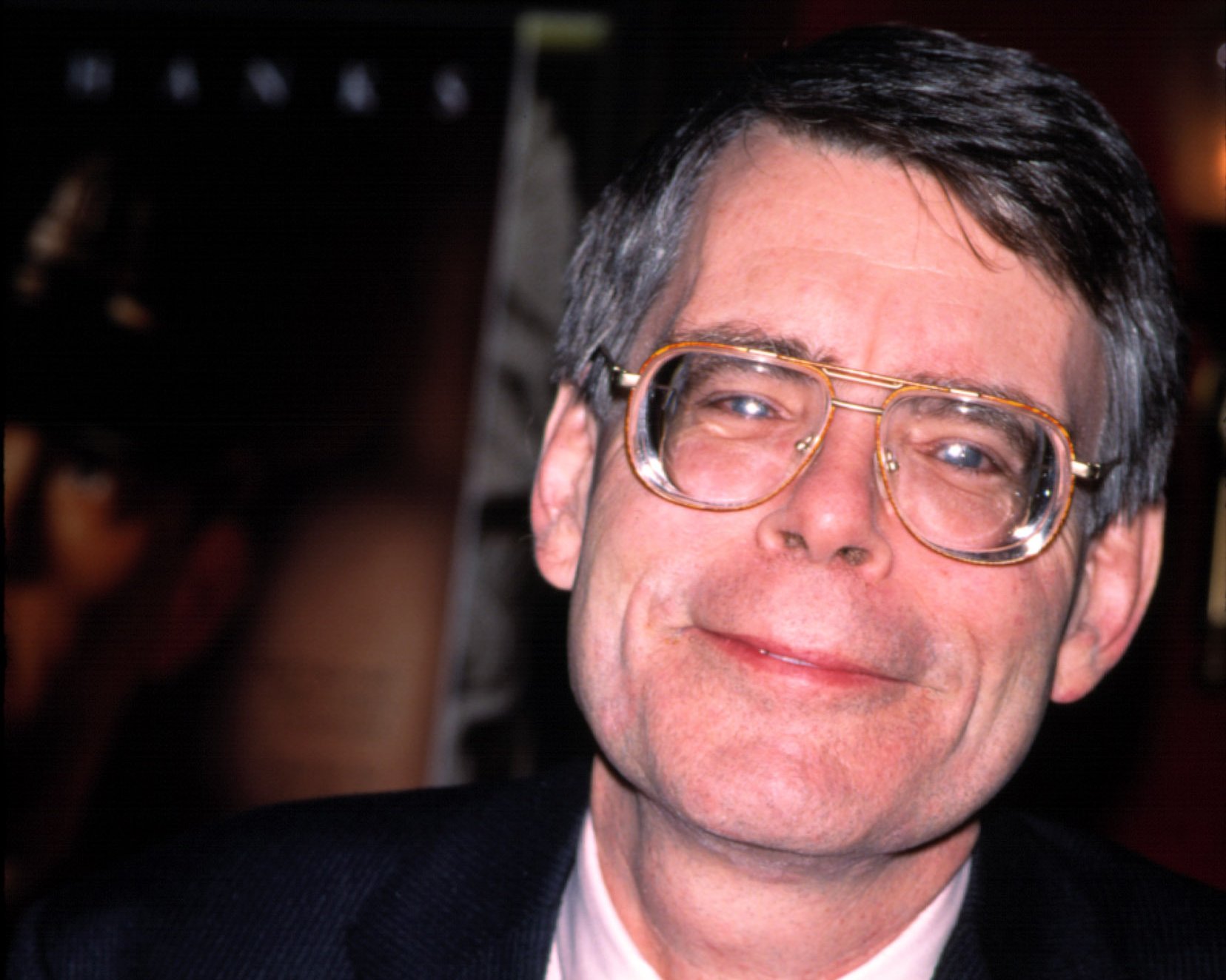 Stephen King at the premiere of the movie, 