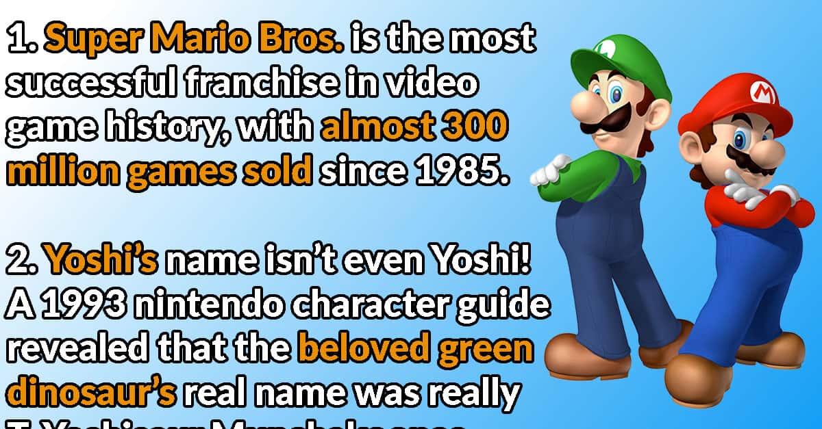 Super Mario 30 Ten Fun Facts About Super Mario Brothers You Must Know