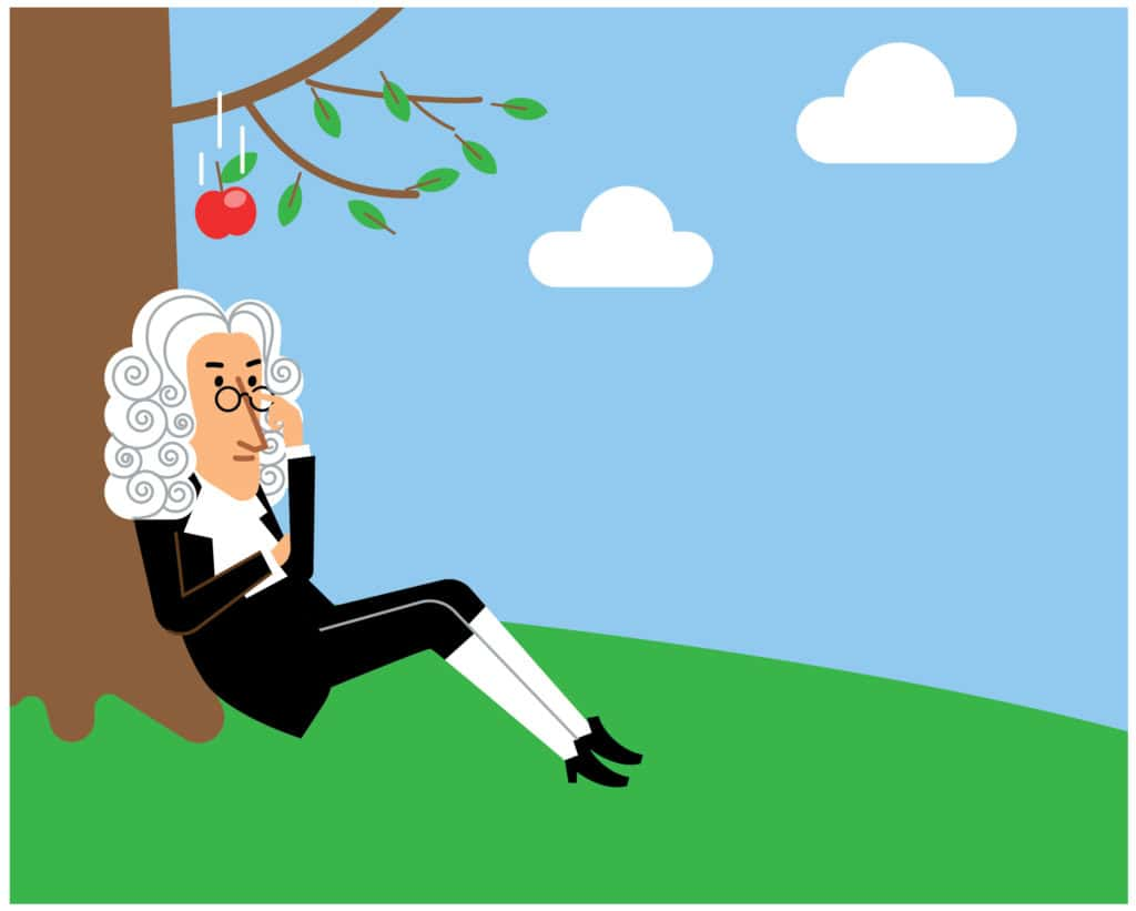 Isaac Newton Humorous Dispassionate