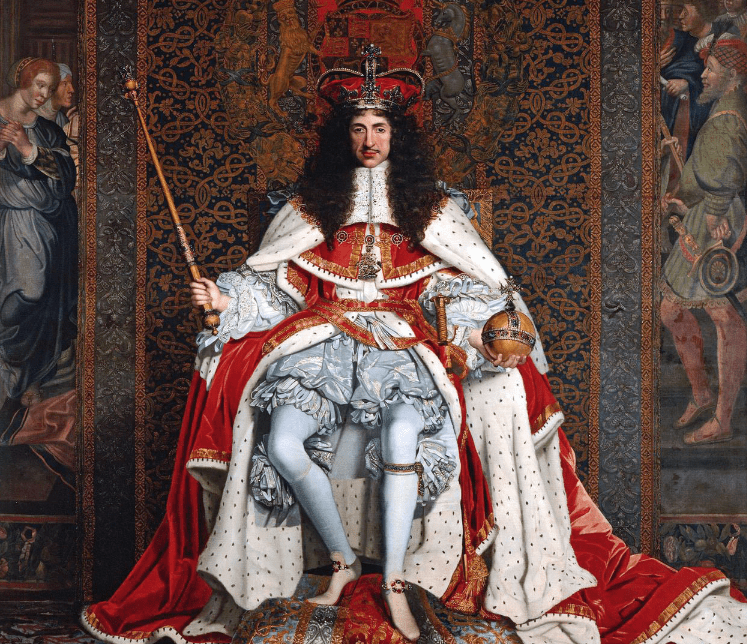 Painting of Charles II in his coronation robes