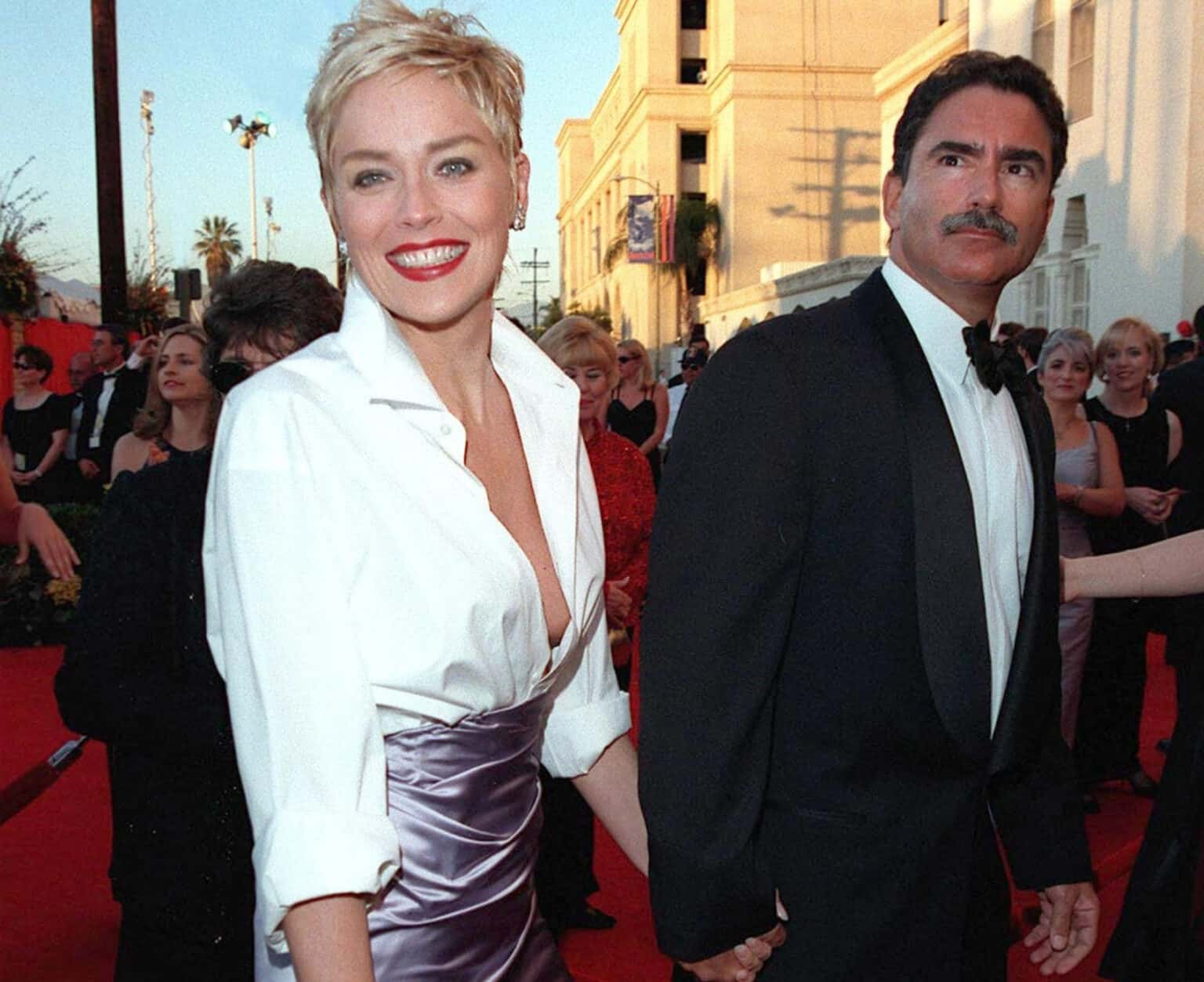 sharon stone white shirt oscars